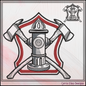Firefighter Axe & Hydrant Machine Embroidery Design | Fire Department Maltese Emblem (3782)