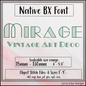 Mirage Vintage Art Deco BX Fonts and Lettering Stitch Files, Alphabet Machine Embroidery (3784)