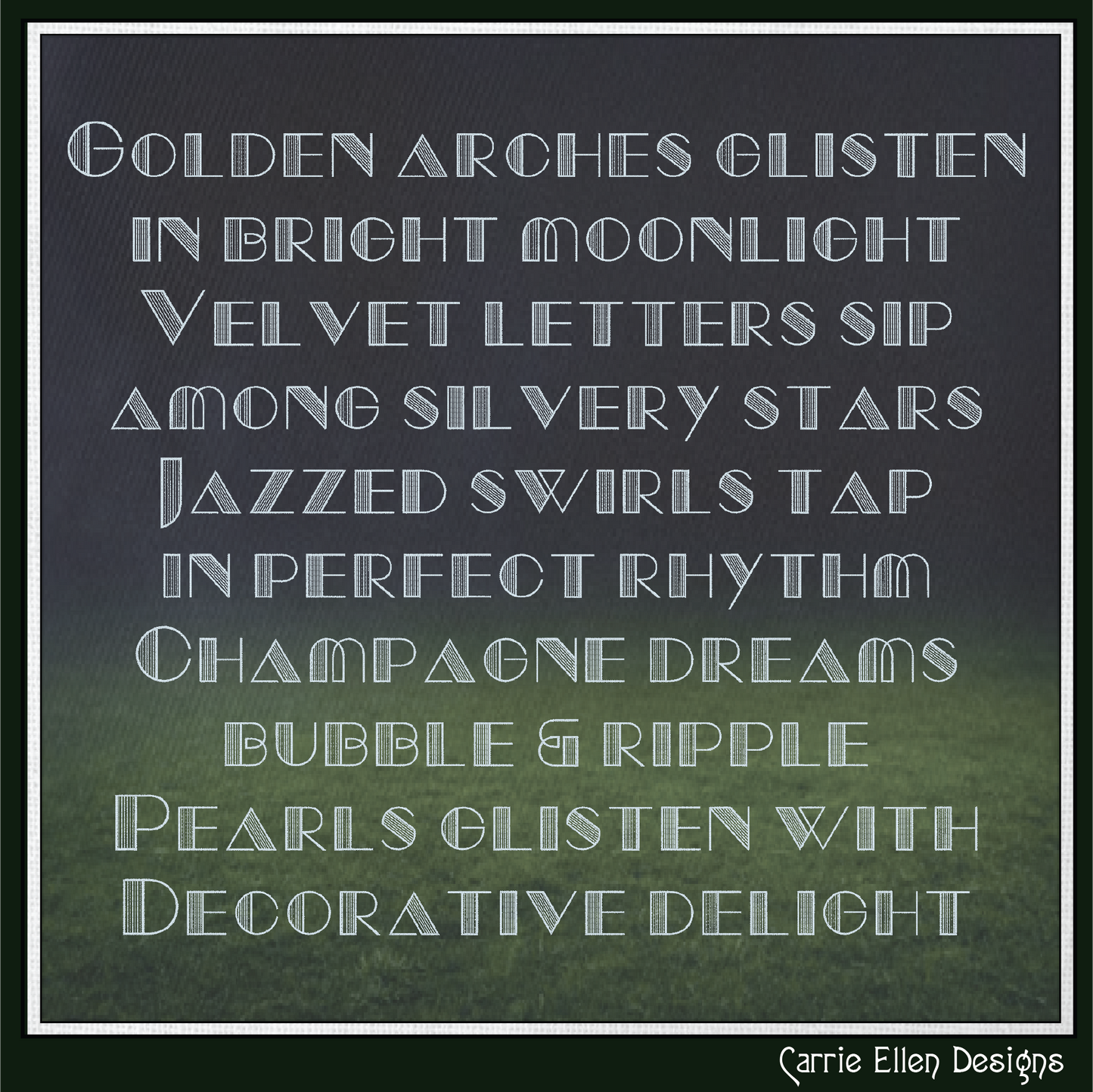 Mirage Vintage Art Deco BX Fonts and Lettering Stitch Files, Alphabet Machine Embroidery (3784)