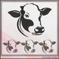 Cow Head Profile – Farm Animal Machine Embroidery Design | Rustic Western Livestock Art, 6 Sizes (3822)