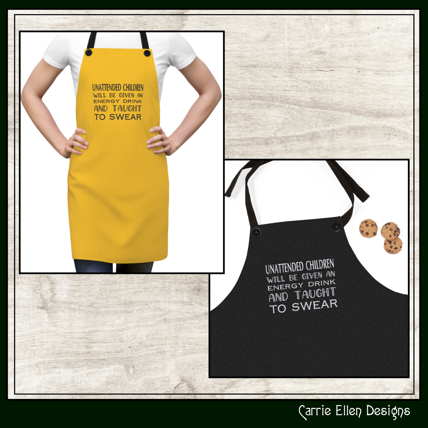 Unattended Children Will Be Taught to Swear – Funny Machine Embroidery Saying, 6 Sizes (3836)