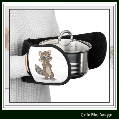 Devious Raccoon Machine Embroidery Design | Funny Mischievous Cartoon Raccoon Stitch File, 6 Sizes (3840)