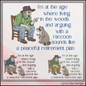 Peaceful Retirement Plan – Funny Machine Embroidery Design | Man Arguing with Raccoon Humor, 6 Sizes (3843)