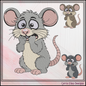 Anxious Mouse – Funny Cartoon Mouse Machine Embroidery Design | Quirky Nervous Character, 6 Sizes (3847)