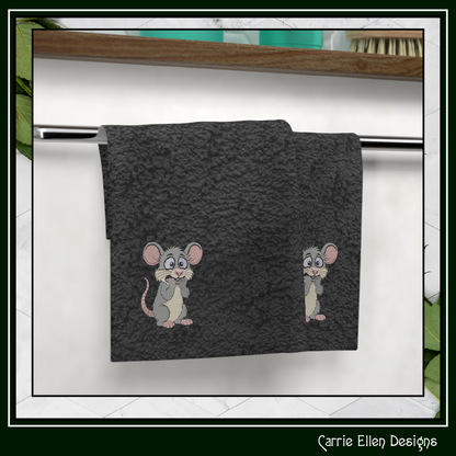 Anxious Mouse – Funny Cartoon Mouse Machine Embroidery Design | Quirky Nervous Character, 6 Sizes (3847)