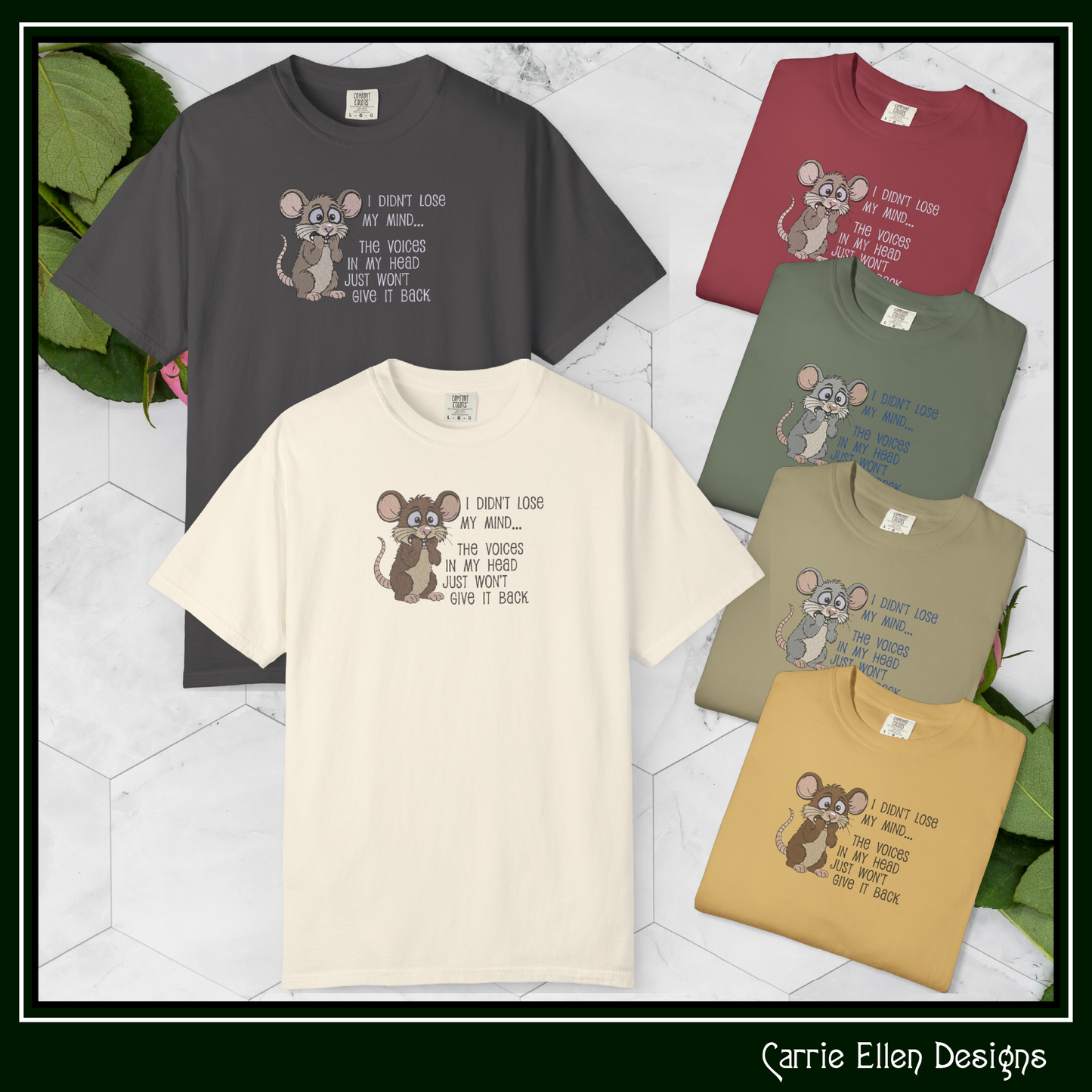 I Didn’t Lose My Mind Funny Mouse Machine Embroidery Design | Sarcastic Humor Saying, 6 Sizes (3848)