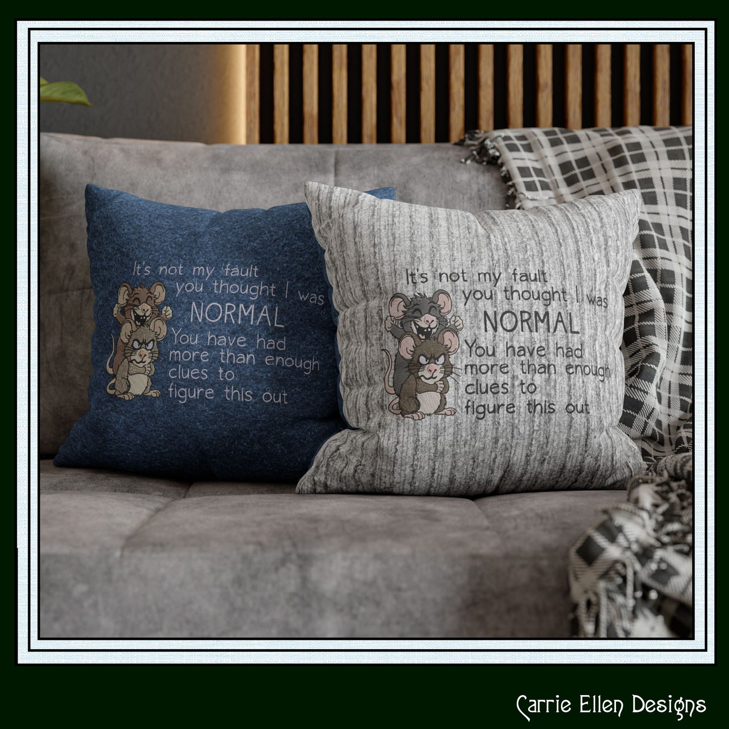 It’s Not My Fault You Thought I Was Normal Machine Embroidery Design, Sarcastic Humor Saying, 6 Sizes (3851)
