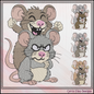 Funny Sarcastic Mouse Duo Machine Embroidery Design | Attitude Cartoon Mice Stitch File, 6 Sizes (3853)