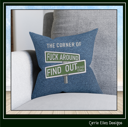 Corner of Bad Decisions Road Sign Machine Embroidery Design | Adult Humor (3900)