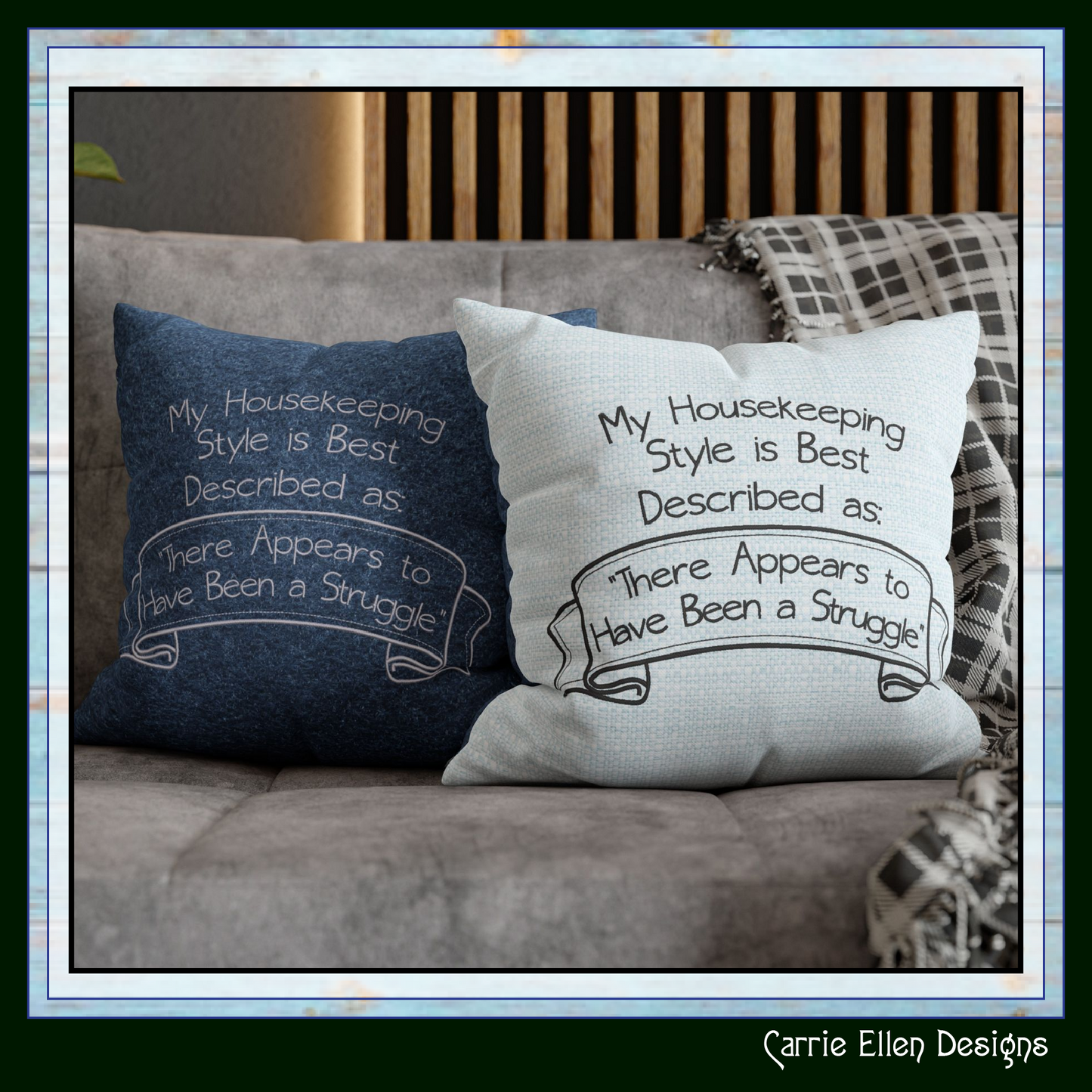 My Housekeeping Style Described Machine Embroidery Design Saying, 6 Sizes (3901)