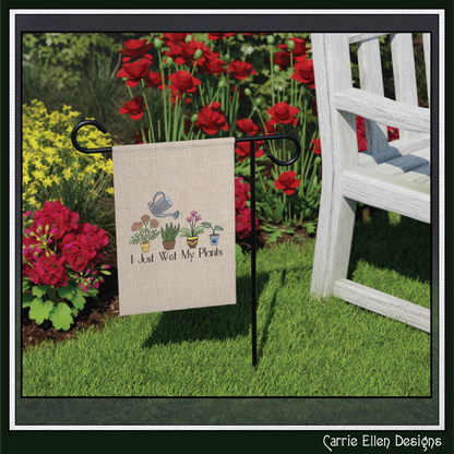 I Just Wet My Plants Machine Embroidery Design | Funny Gardening Humor (3918)