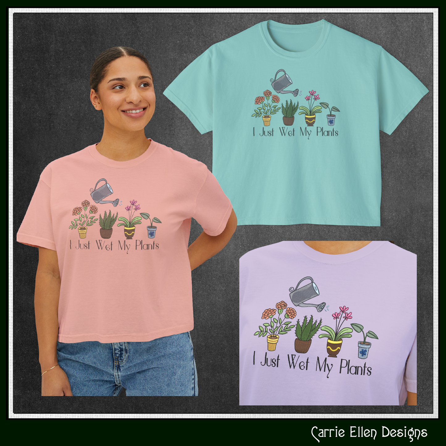 I Just Wet My Plants Machine Embroidery Design | Funny Gardening Humor (3918)