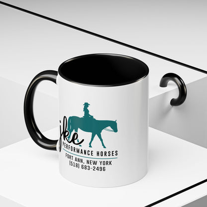 JKE Performance Horses Ceramic Color Accent Coffee Mug (3969)