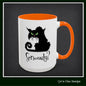 Black Cat Coffee Mug – Seriously Sarcastic Cat Attitude Ceramic Mug for Cat Lovers | 11oz & 15oz | Multiple Color Options (P-6075)