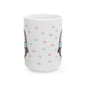 Gray Penguin with Colorful Snowflakes Ceramic Mug | Cute Winter Coffee Cup | Holiday Penguin Gift | 11oz & 15oz