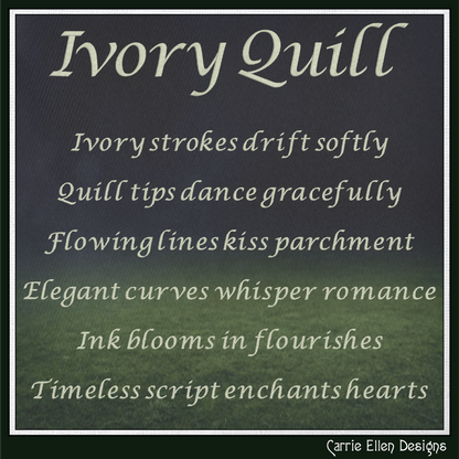 Ivory Quill Calligraphy BX Font & Lettering Stitch Files |Native Embrilliance Machine Embroidery Font (3996)