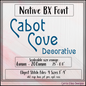 Cabot Cove Decorative BX Font & Lettering Stitch Files |Native Embrilliance Machine Embroidery Font (4006)