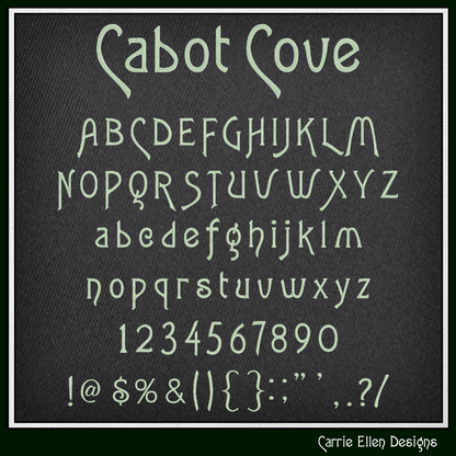 Cabot Cove Decorative BX Font & Lettering Stitch Files |Native Embrilliance Machine Embroidery Font (4006)