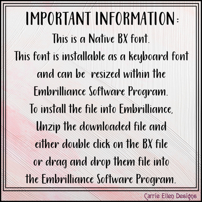 Cabot Cove Decorative BX Font & Lettering Stitch Files |Native Embrilliance Machine Embroidery Font (4006)