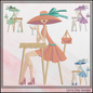 Elegant Lady at Café Machine Embroidery Design | Fashion Lady Embroidery Pattern | Chic Café Scene Stitch File, 6 Sizes, (4013)