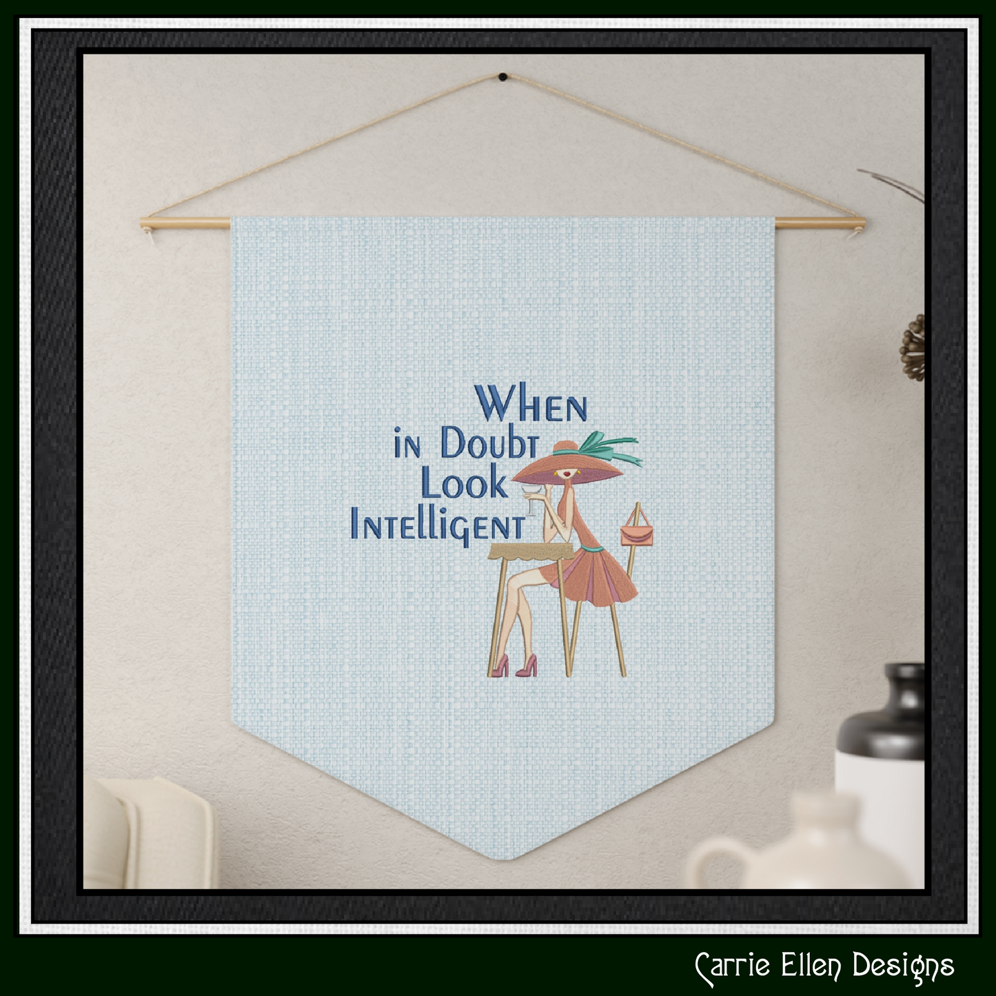 When in Doubt Look Intelligent Machine Embroidery Design | Sassy Adult Humor Stitch File, 6 Sizes (4014)
