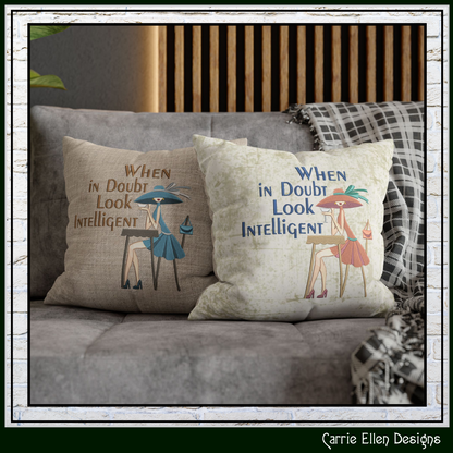 When in Doubt Look Intelligent Machine Embroidery Design | Sassy Adult Humor Stitch File, 6 Sizes (4014)