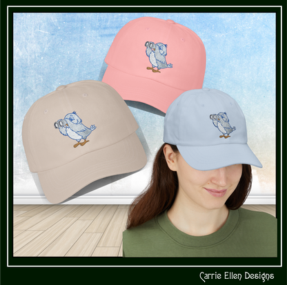 Bird with Binoculars Machine Embroidery Design | Funny Cartoon Bird Watching Stitch File, 6 Sizes (4019)