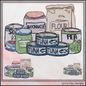 Pantry Items Machine Embroidery Design | Kitchen Food Cans Flour Mayonnaise Stitch File, 6 Sizes (4020)