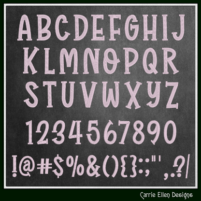 Hello Bunny Casual Serif BX Font & Lettering Stitch Files |Native Embrilliance Machine Embroidery Font (4022)