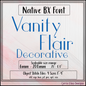Vanity Flair Decorative BX Font & Lettering Stitch Files |Native Embrilliance Machine Embroidery Font (4045)