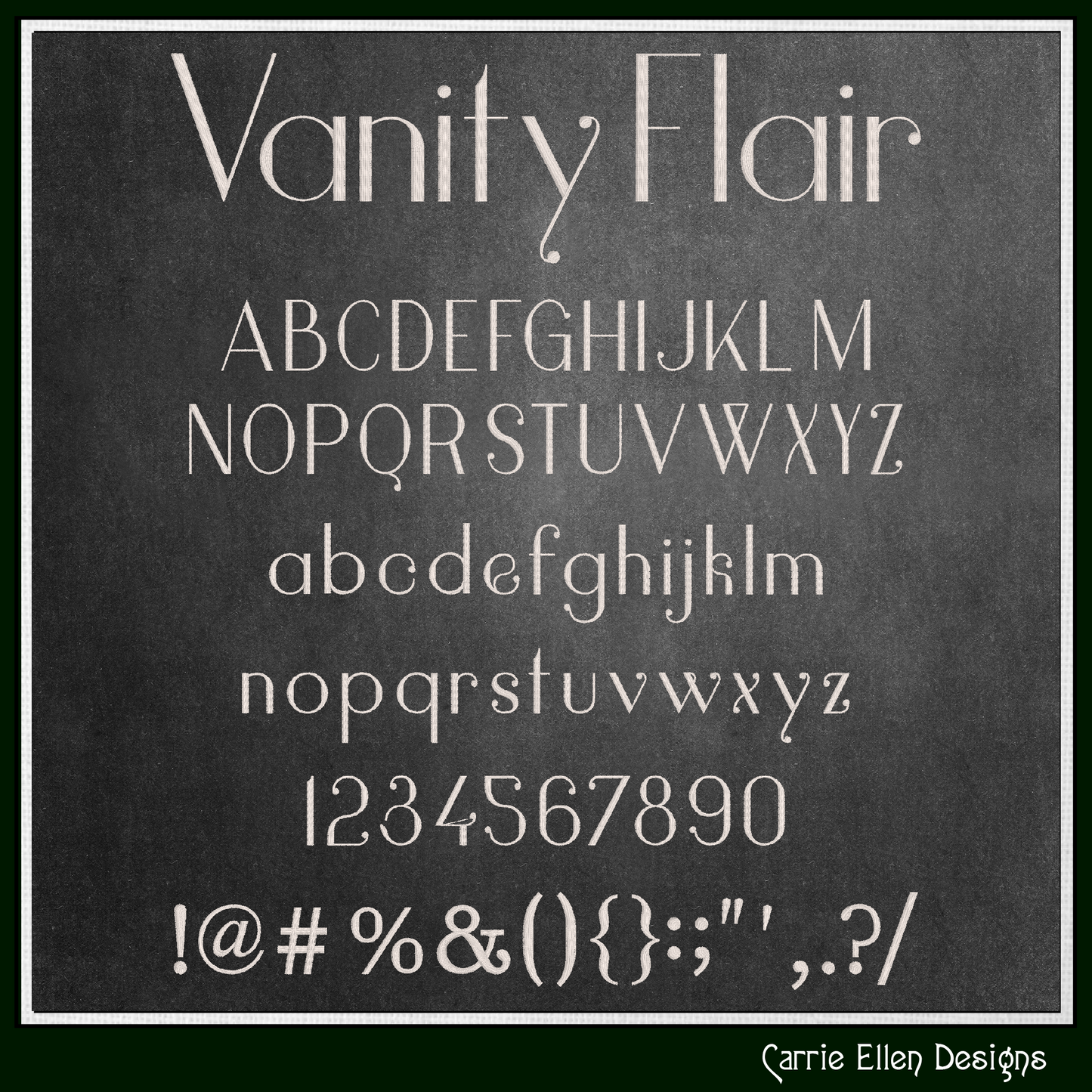 Vanity Flair Decorative BX Font & Lettering Stitch Files |Native Embrilliance Machine Embroidery Font (4045)