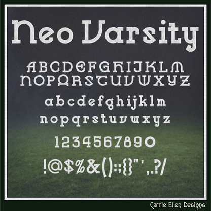 Neo Varsity Modern Athletic BX Font & Lettering Stitch Files | Native Embrilliance Machine Embroidery Font (4051)