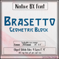 Brasetto Geometric Block BX Font & Lettering Stitch Files | Native Embrilliance Machine Embroidery Font (4052)