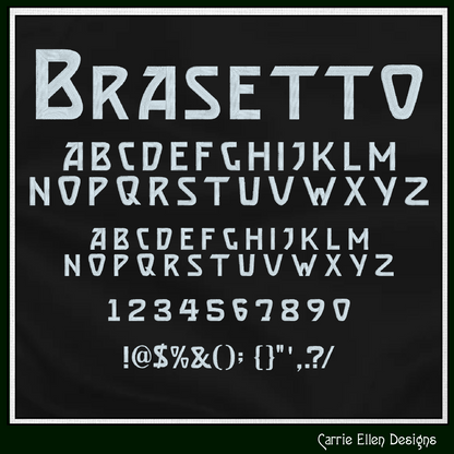 Brasetto Geometric Block BX Font & Lettering Stitch Files | Native Embrilliance Machine Embroidery Font (4052)