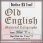 Old English Medieval Calligraphy BX Font & Lettering Stitch Files | Native Embrilliance Machine Embroidery Font (4056)