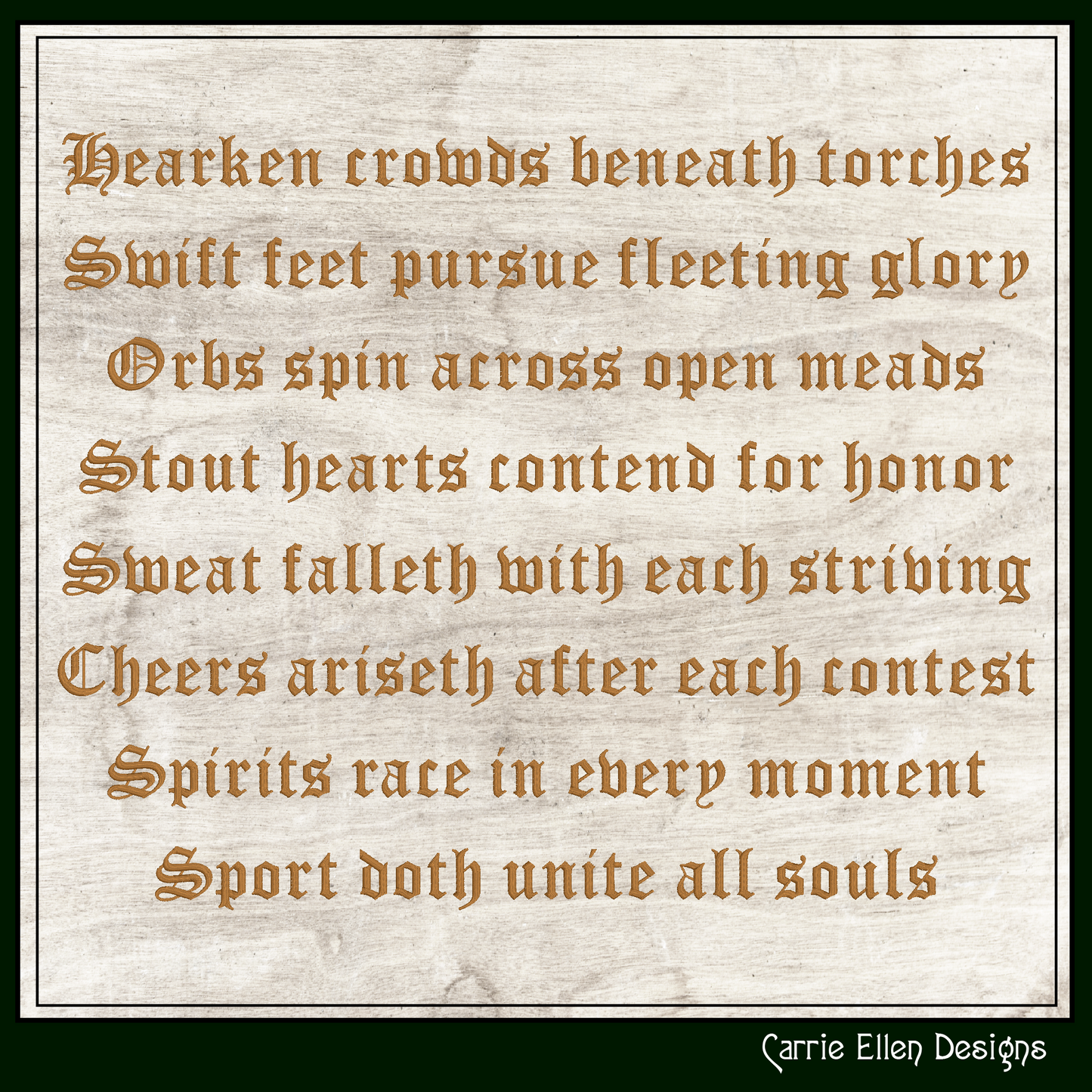 Old English Medieval Calligraphy BX Font & Lettering Stitch Files | Native Embrilliance Machine Embroidery Font (4056)