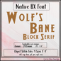 Wolf’s Bane Block Serif BX Font & Lettering Stitch Files | Native Embrilliance Machine Embroidery Font (4068)