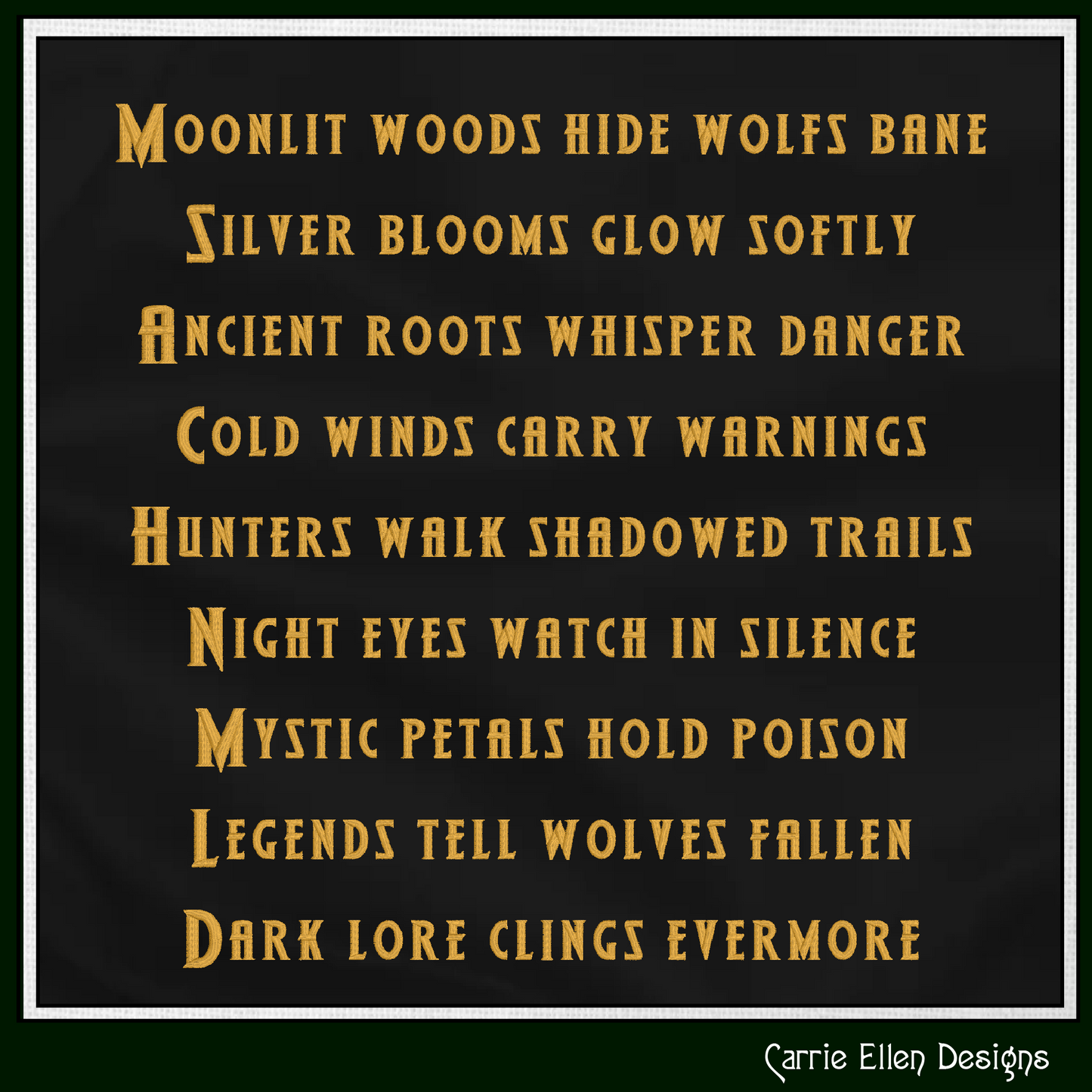 Wolf’s Bane Block Serif BX Font & Lettering Stitch Files | Native Embrilliance Machine Embroidery Font (4068)