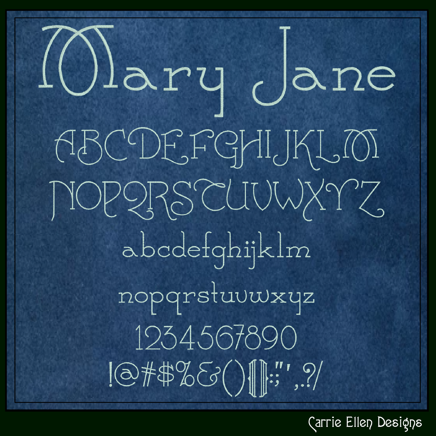 Mary Jane Fancy Serif BX Font & Lettering Stitch Files | Native Embrilliance Machine Embroidery Font (4066)