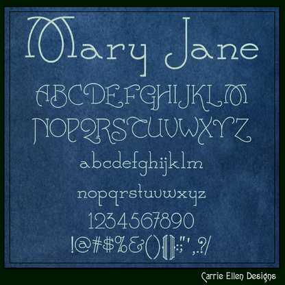 Mary Jane Fancy Serif BX Font & Lettering Stitch Files | Native Embrilliance Machine Embroidery Font (4066)