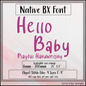 Hello Baby Playful Handwriting BX Font & Lettering Stitch Files | Native Embrilliance Machine Embroidery Font (4070)