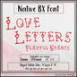 Love Letters Playful Hearts BX Font & Lettering Stitch Files | Native Embrilliance Machine Embroidery Font (4075)