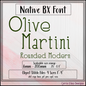 Olive Martini Rounded Modern BX Font & Lettering Stitch Files | Native Embrilliance Machine Embroidery Font (4076)