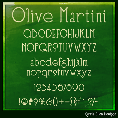 Olive Martini Rounded Modern BX Font & Lettering Stitch Files | Native Embrilliance Machine Embroidery Font (4076)