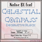 Celestial Compass Geometric Block BX Font & Lettering Stitch Files | Native Embrilliance Machine Embroidery Font (4087)