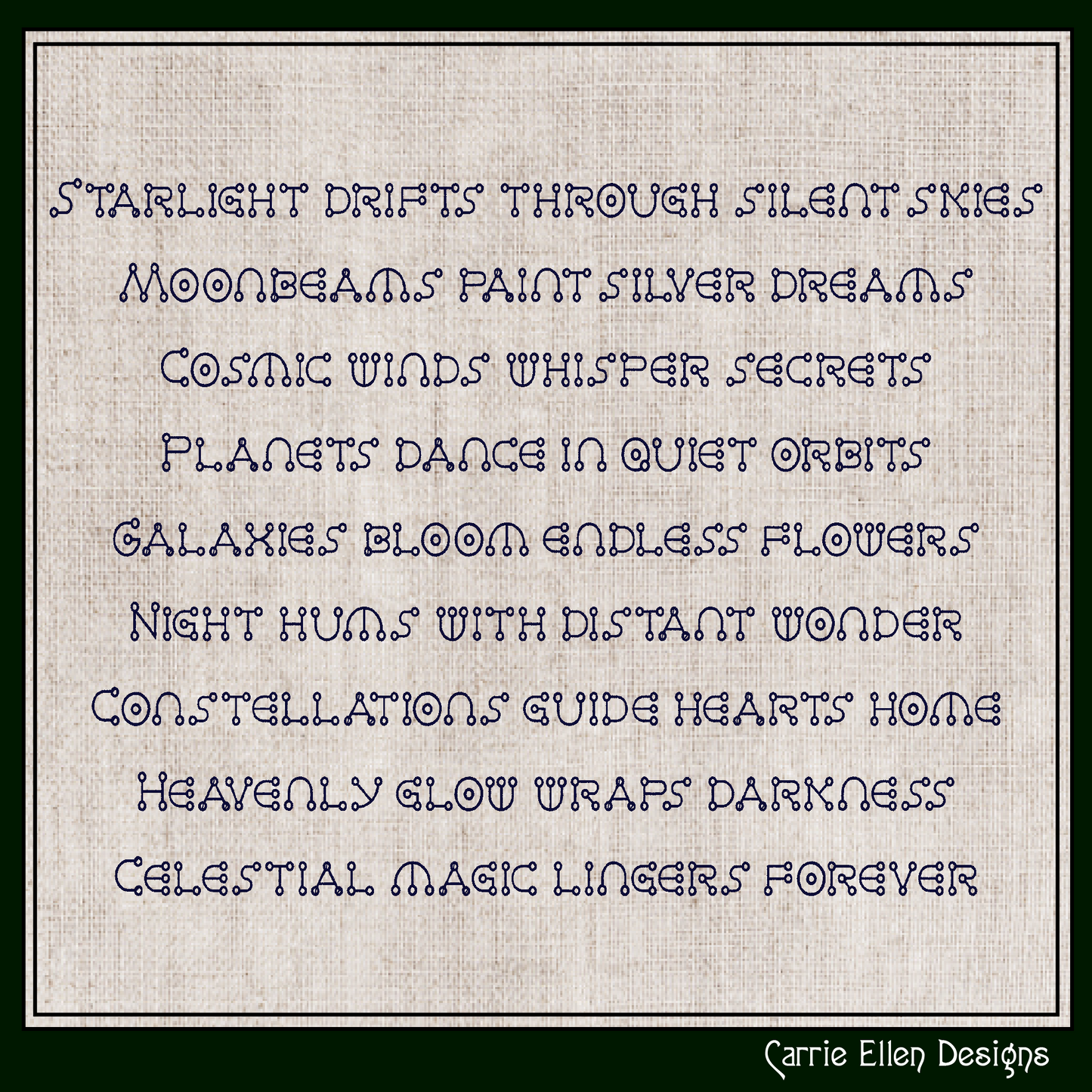 Celestial Compass Geometric Block BX Font & Lettering Stitch Files | Native Embrilliance Machine Embroidery Font (4087)