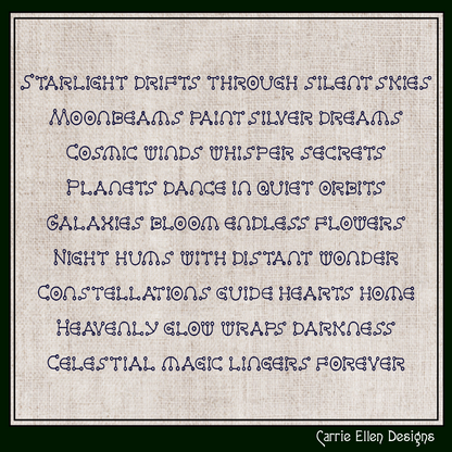 Celestial Compass Geometric Block BX Font & Lettering Stitch Files | Native Embrilliance Machine Embroidery Font (4087)