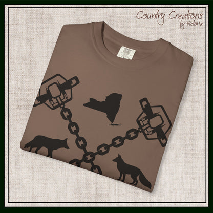 New York Trapper Unisex Comfort Colors T-Shirt – Hunter Lover Gift, Rustic Outdoor Graphic Tee (P6028)