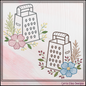Two hand-drawn graters with floral and leaf decorations on a textured background, featuring the 'Carrie Ellen Designs' logo.
