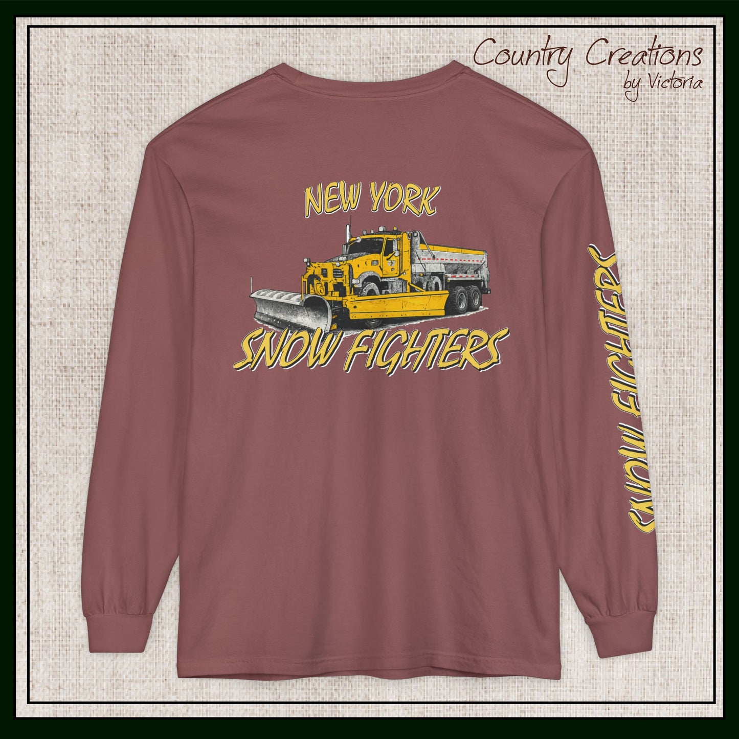 New York Snow Fighters Long Sleeve Comfort Colors® T-Shirt (3965)